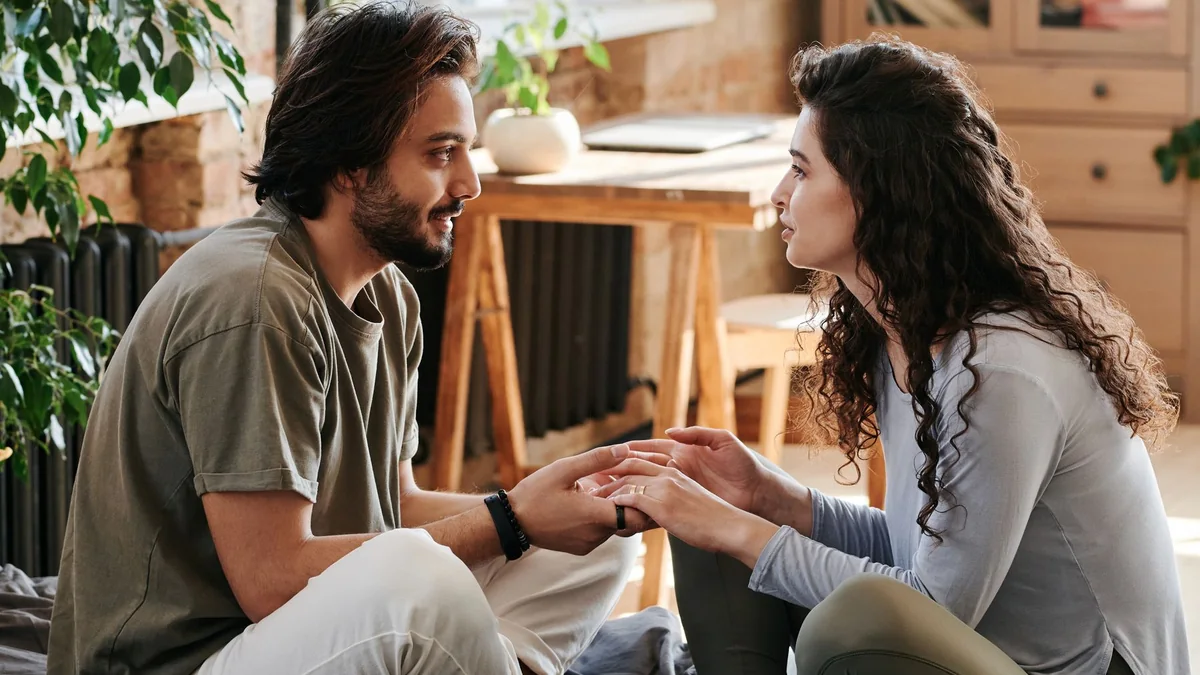 Couple talking openly about sexual performance concerns